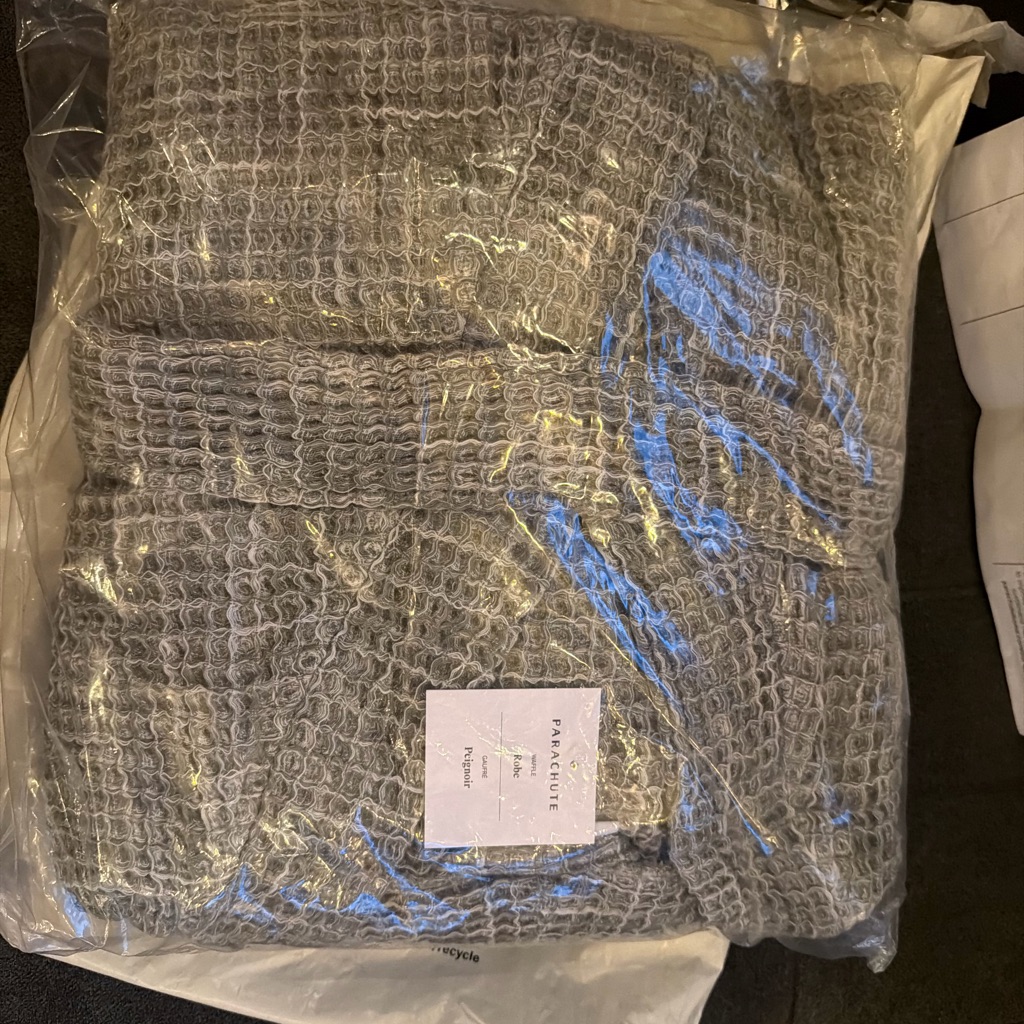 Parachute Waffle Robe Nib Light Gray